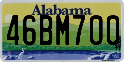 AL license plate 46BM700
