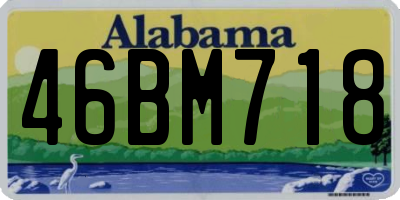 AL license plate 46BM718