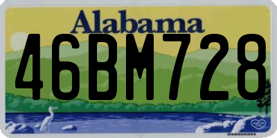 AL license plate 46BM728