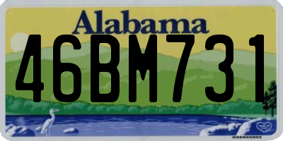 AL license plate 46BM731
