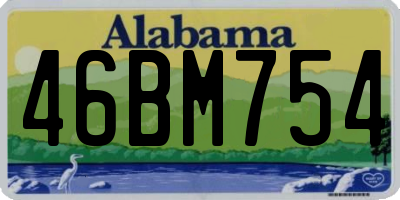 AL license plate 46BM754