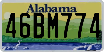 AL license plate 46BM774