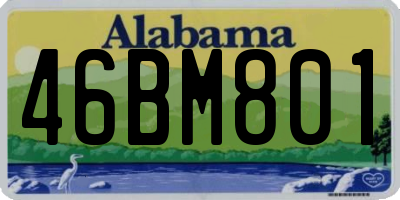 AL license plate 46BM801