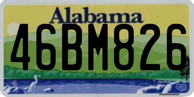 AL license plate 46BM826