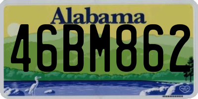 AL license plate 46BM862