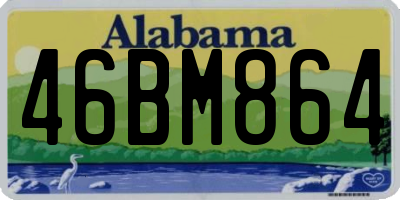 AL license plate 46BM864