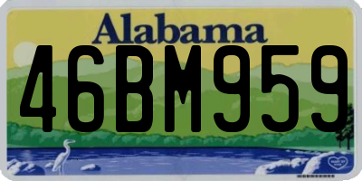 AL license plate 46BM959