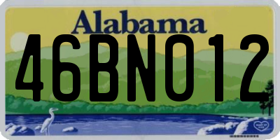 AL license plate 46BN012