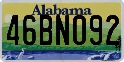 AL license plate 46BN092