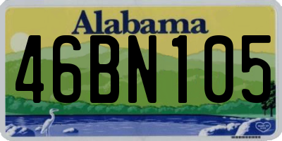 AL license plate 46BN105