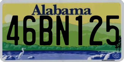 AL license plate 46BN125