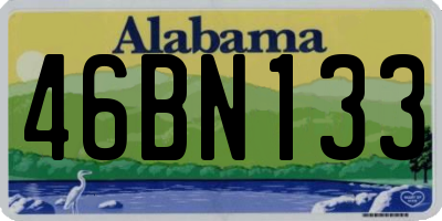 AL license plate 46BN133