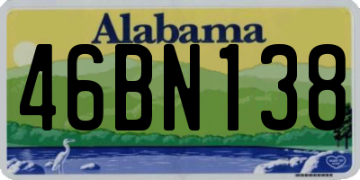AL license plate 46BN138