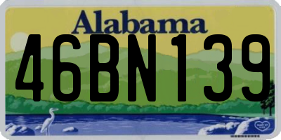 AL license plate 46BN139