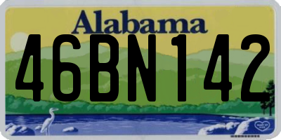 AL license plate 46BN142