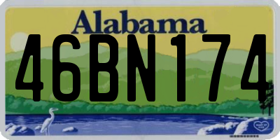 AL license plate 46BN174