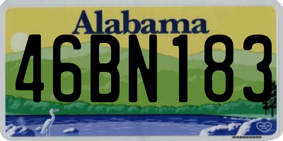 AL license plate 46BN183