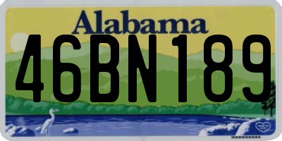 AL license plate 46BN189