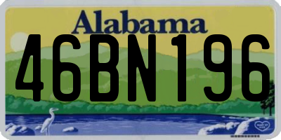 AL license plate 46BN196