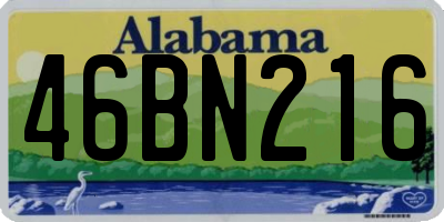 AL license plate 46BN216