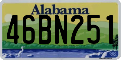 AL license plate 46BN251
