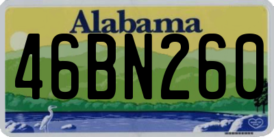 AL license plate 46BN260