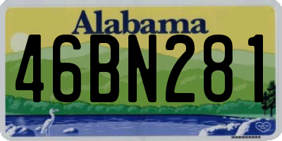 AL license plate 46BN281