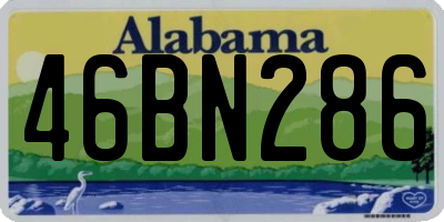 AL license plate 46BN286