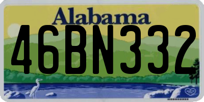 AL license plate 46BN332