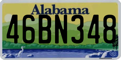 AL license plate 46BN348