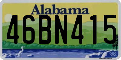 AL license plate 46BN415