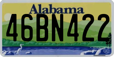 AL license plate 46BN422
