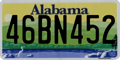 AL license plate 46BN452