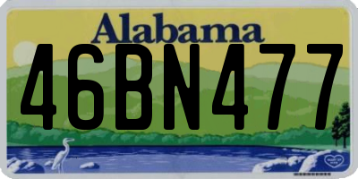 AL license plate 46BN477