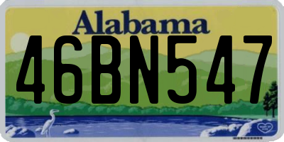 AL license plate 46BN547