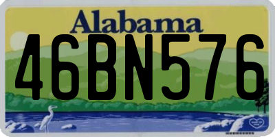 AL license plate 46BN576