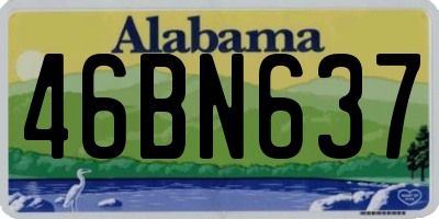 AL license plate 46BN637