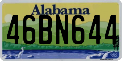 AL license plate 46BN644