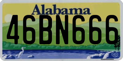 AL license plate 46BN666