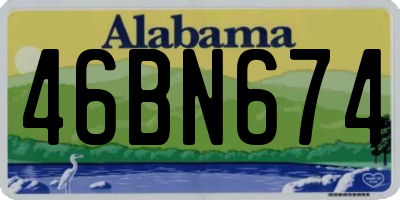AL license plate 46BN674