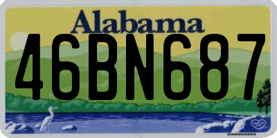 AL license plate 46BN687