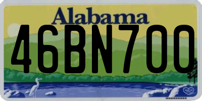 AL license plate 46BN700