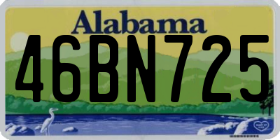 AL license plate 46BN725