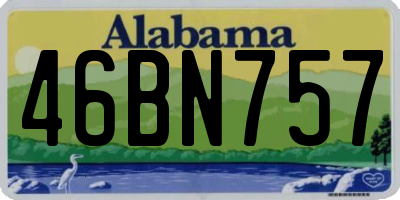AL license plate 46BN757