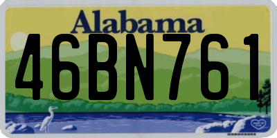 AL license plate 46BN761