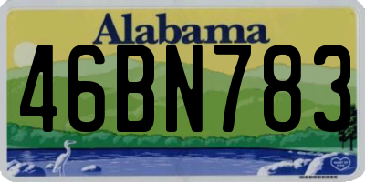 AL license plate 46BN783