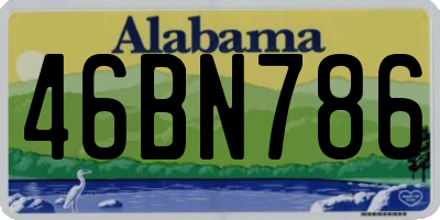 AL license plate 46BN786