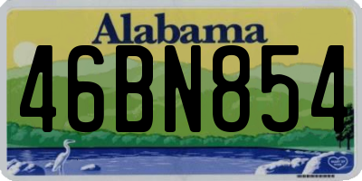 AL license plate 46BN854