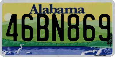 AL license plate 46BN869
