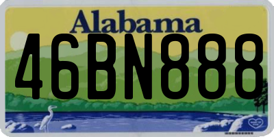 AL license plate 46BN888